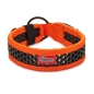 Preview: SOFTY Halsband | Länge: 45-51cm | Breite: 3,8cm | Farbe: orange/schwarz
